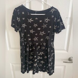 Forever 21 Black Dress with White Star Design